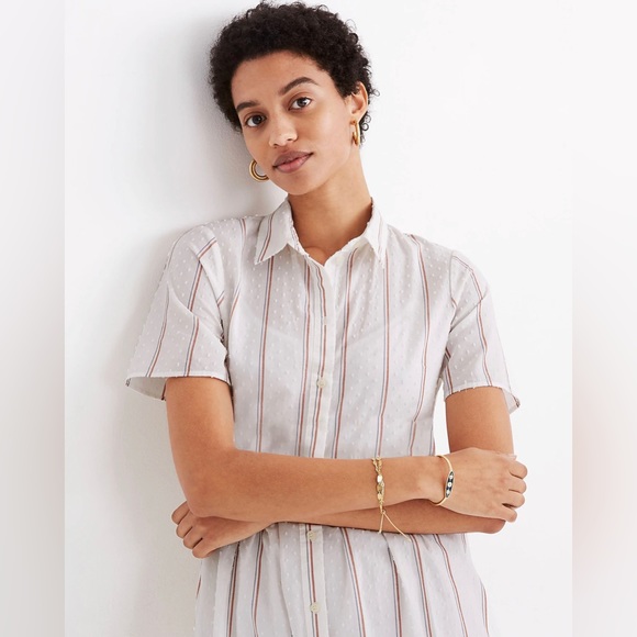 Madewell Striped Midi Shirtdress - Picture 2 of 9